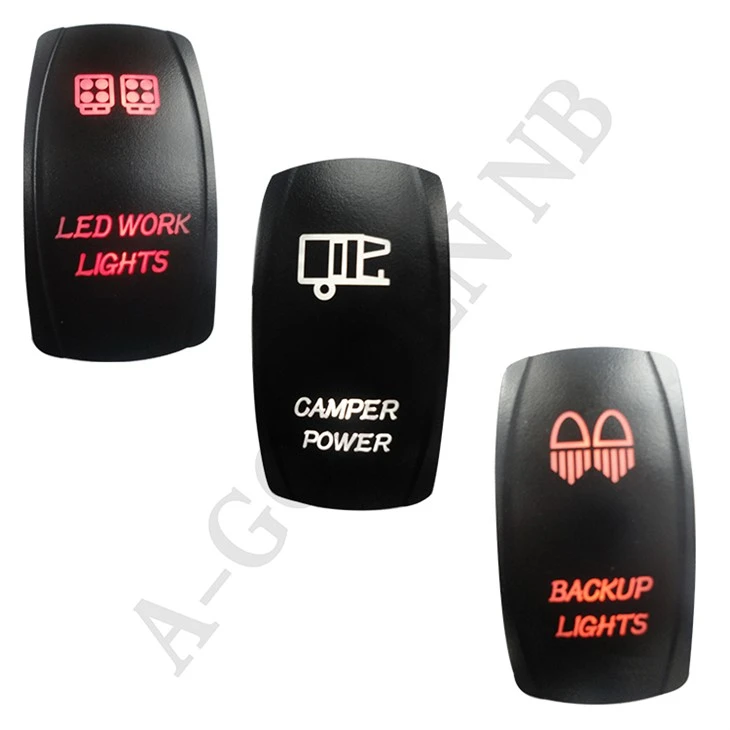 Orange LED Rocker Switch